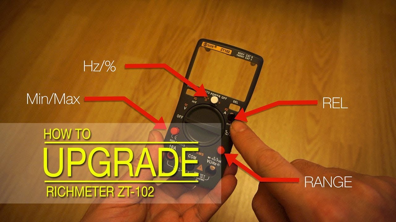 🗜UPGRADE Multimeter RICHMETERS ZT102, RM102 True RMS. Доработка ...