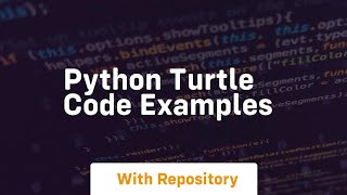 python turtle code examples