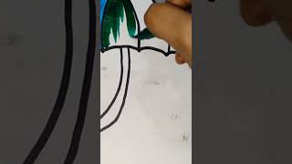How to draw umbrella ☔☔☔#shortvideo #music ..