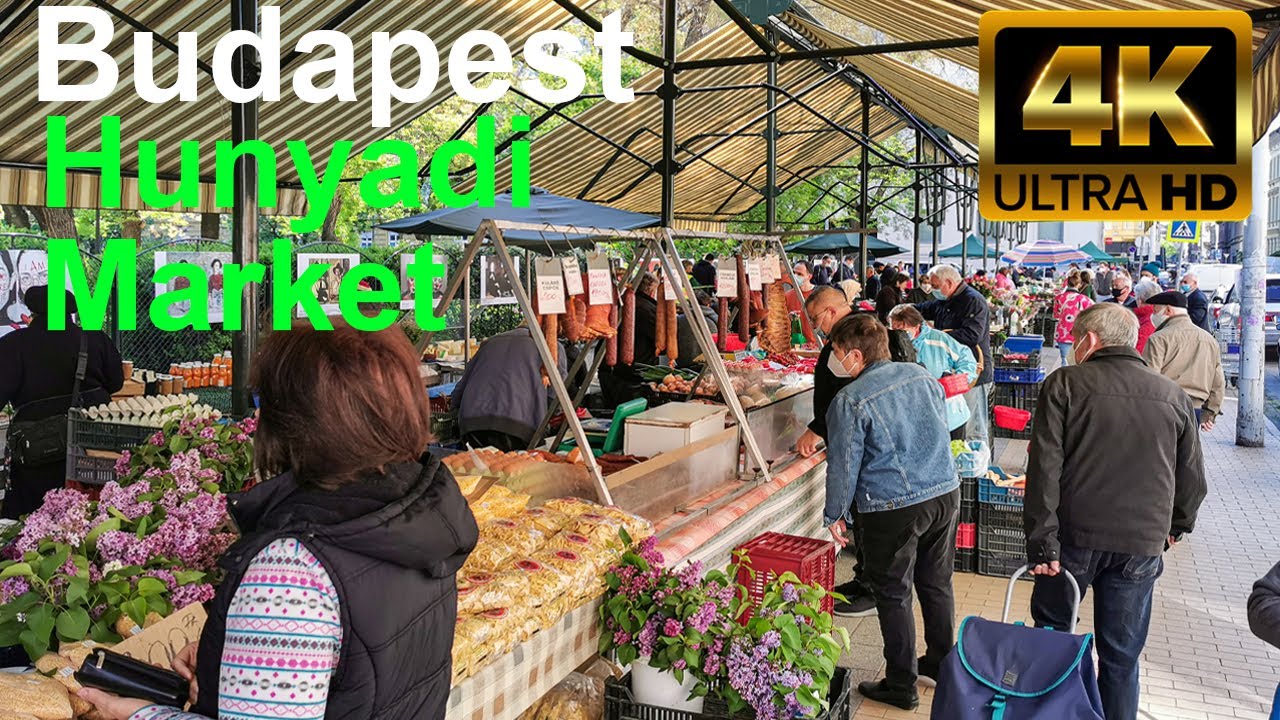 Budapest 4K Hunyadi Square Farmer's Market - YouTube