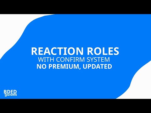 [UPDATED] Reaction roles with confirm system in Bot Designer For Discord free | DBD/BDFD