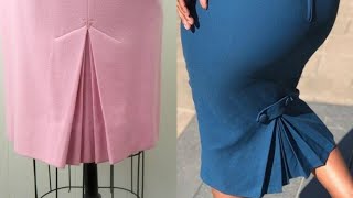 How to make a Pleated skirt vent / Back skirt vent with lining.