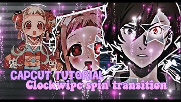 ||CAPCUT TUTORIAL|| Clockwipe spin basic transition.