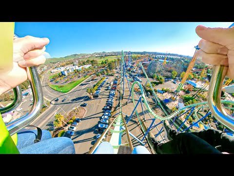 Medusa - Six Flags Discovery Kingdom - Onride - 4K - Wide Angle