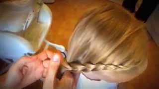 Hairstyle for girls. Диагональная коса. № 14 Hairstyle for girls. Диагональная коса. № 14
