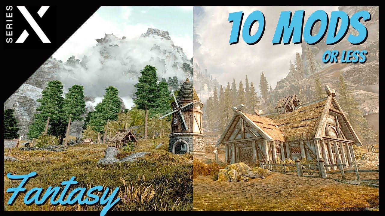 Skyrim Xbox Graphics Mod Showcase / Only 10 Mod Slots / Series X YouTube