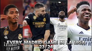 Every Madrid game win tie or loss in La liga 23/24