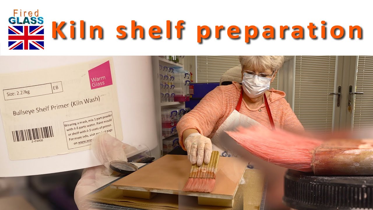 Preparing a kiln shelf with kiln wash YouTube