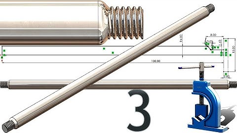 3-Project 45| One-Sided Pipe Vise (Open Type) | SolidWorks Tutorial: handle rod -