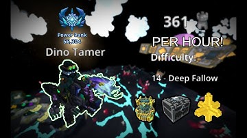361 Dungeons Per Hour Dino Tamer in D14/U11 Topside (WE ON PC NOW)