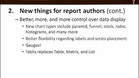 New Features in SQL Server 2008/R2 Reporting Services (Part 2)