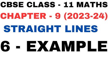 6 Example l Chapter 9 l Straight Lines l example6 solution l Class 11th Maths l NEW NCERT 2023-24