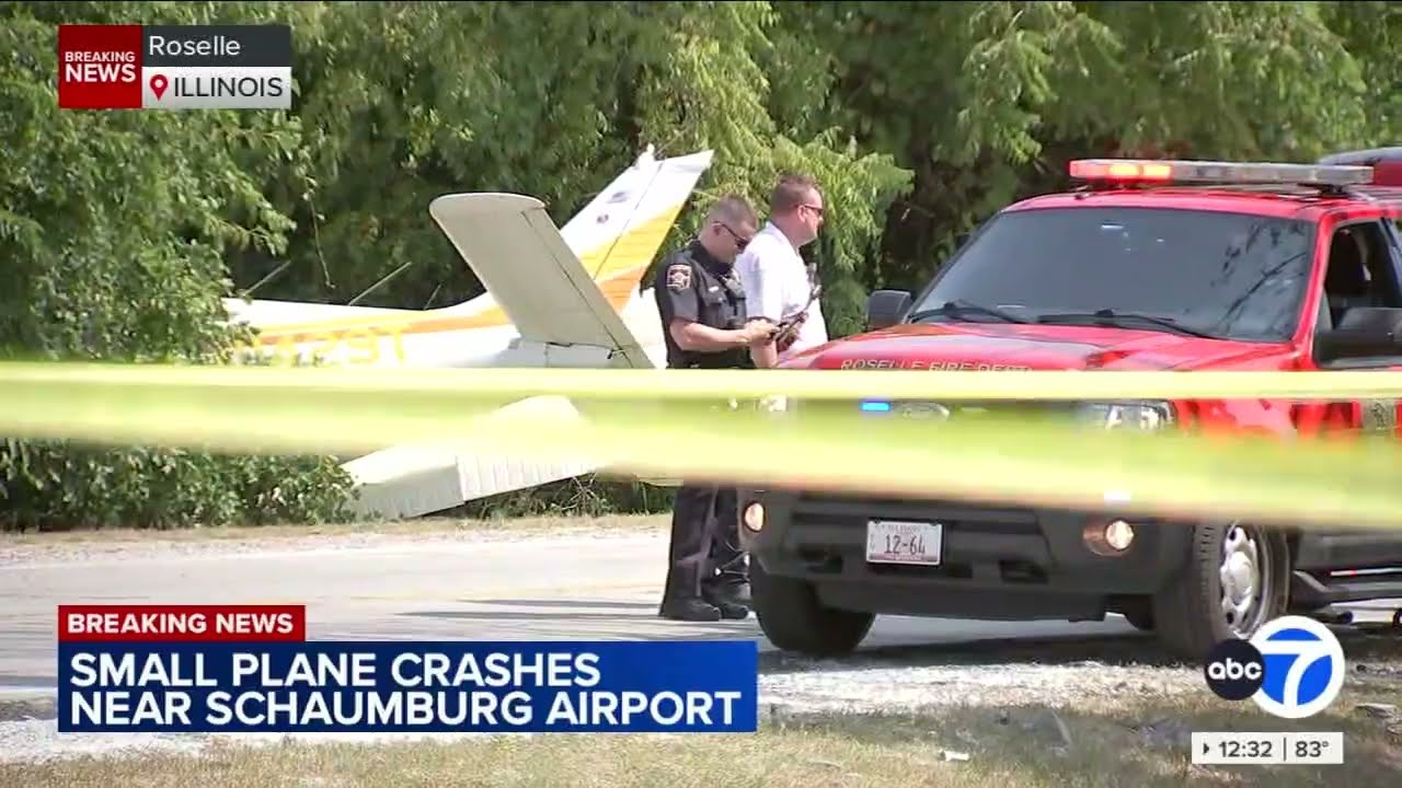 Small plane crashes in Roselle; road closures in place