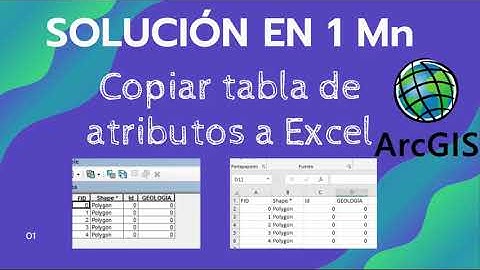 COPIAR Y PEGAR TABLA DE ATRIBUTOS ARCGIS A EXCEL EN 1 Mn🌎🚀
