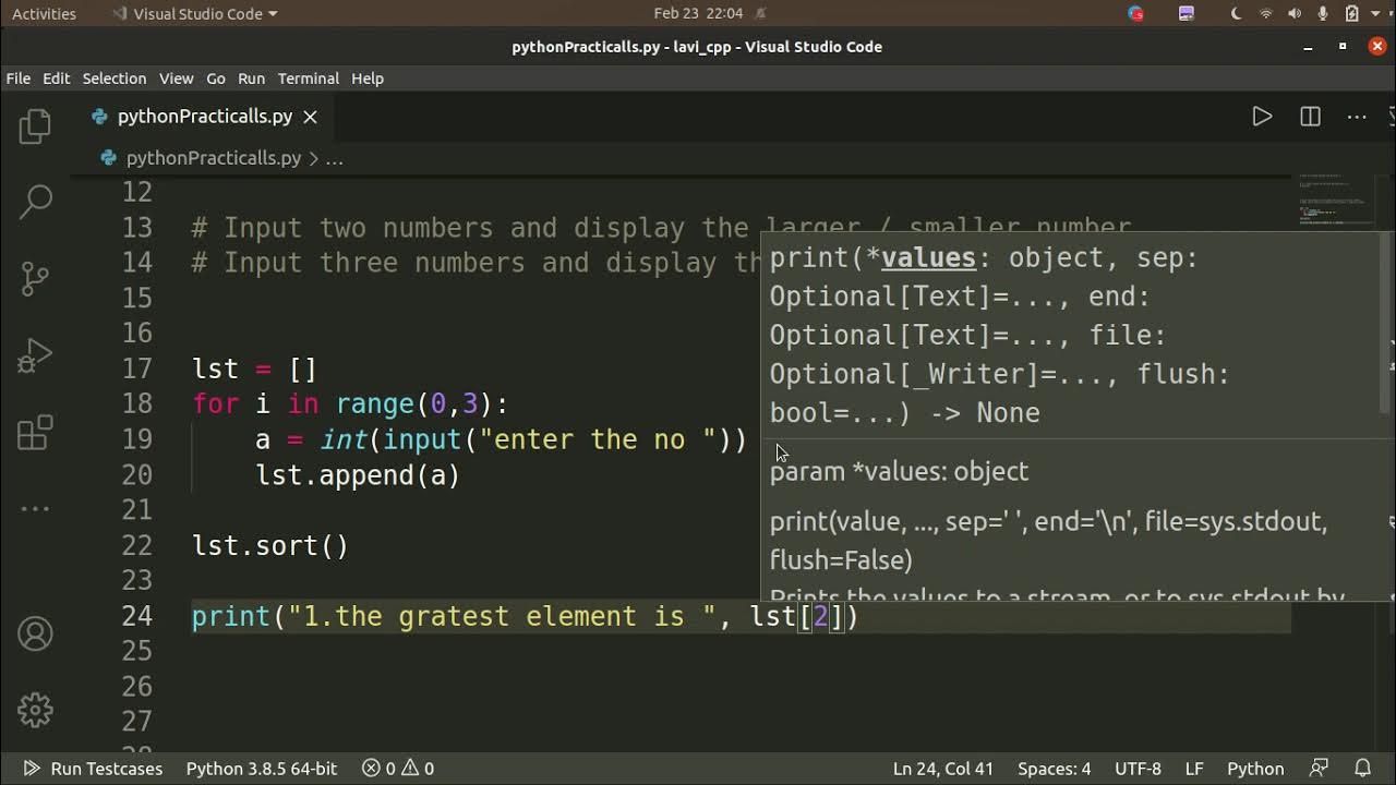 # Input two numbers and display the larger / smaller number. - YouTube
