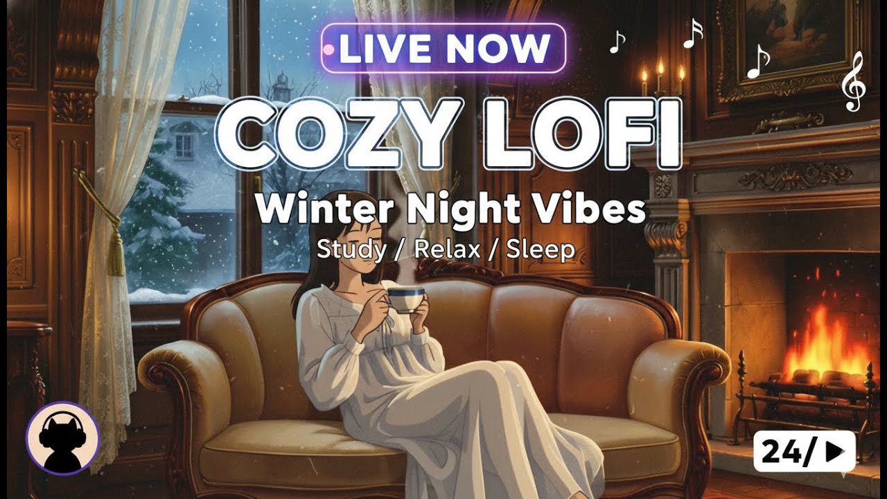 Cozy Lofi | Winter Night Vibes - YouTube