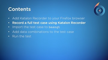 Record a complete test case for regression testing with baangt. Clip 2/5