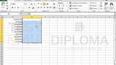 Format the cell range B1:B10 so that numbers are displayed with 4 decimal places and a thousand...