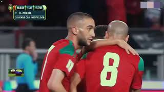 اهداف مباراة المغرب و صربيا 2-1 - جنون جواد بادة