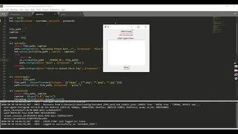 #2 instabot | Upload Photo to Instagram using Python | Tkinter | GUI