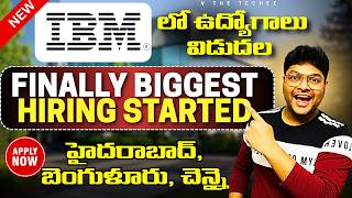 🔥breaking News: Ibm కొత్త ఉద్యోగాలు | Ibm Recruitment 2026 | Latest Jobs In Telugu | V The Techee
