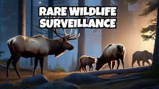 Rare Encounter: Elk and Bears on Security Cam