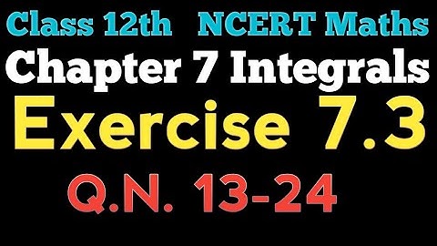12th NCERT Maths |Exercise 7.3(Q.N.13-24)|Ch 7 Part 8|Integrals