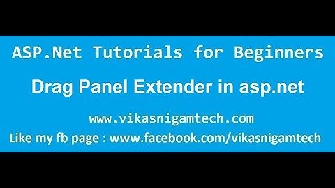 Drag Panel Extender in asp.net c# | asp.net tutorials