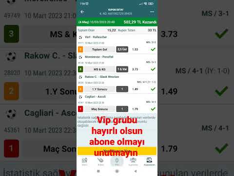 10 Mart üç kupon tutmuştur abone olmayı unutmayın ve paylaşim yapalım