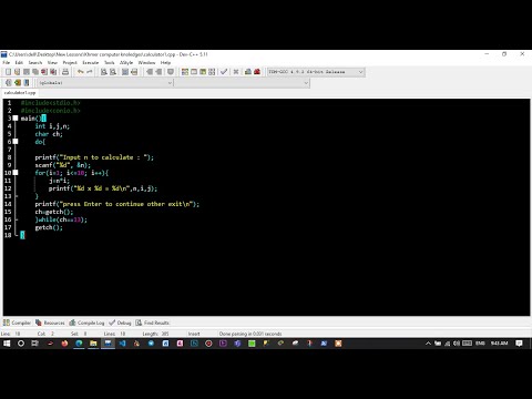 បង្កើតមេលេខក្នុងភាសា C write C programming to make calculate