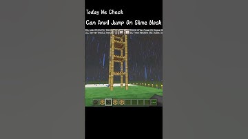 can Anvil jump in Slime Block #shorts #trending #youtubeshorts #viralshorts #minecraft #tiktokhacks
