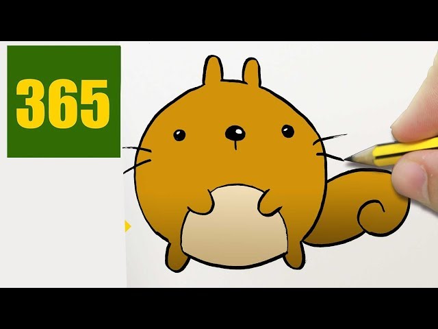 How To Draw A Cute Chipmunk