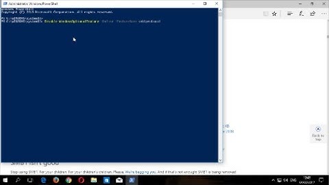 Spybot : Disabling SMBv1 in Windows 10 using Powershell