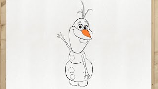 Como desenhar o OLAF DA FROZEN passo a passo FÁCIL (Como desenhar Coisas de Natal)