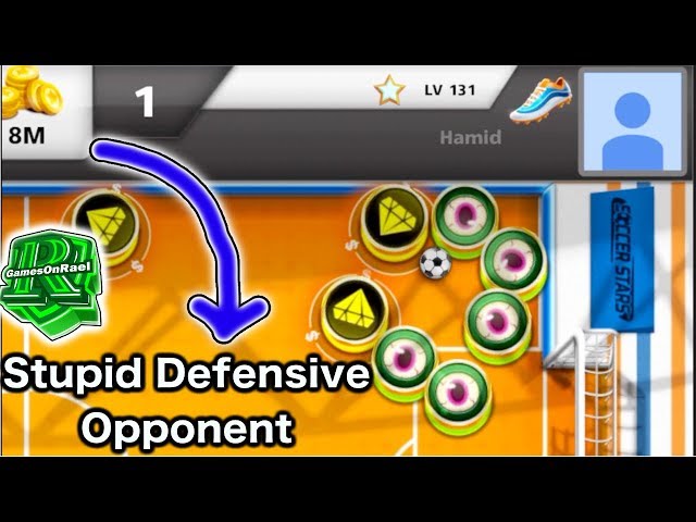 SOCCER STARS 8M How TO WIN Tips And Tricks Goals - Rael VS Stupid Defensive Opponent class=