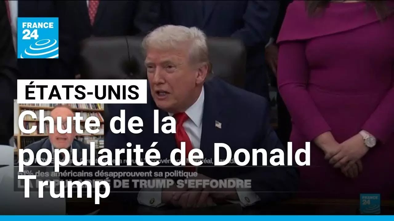 États-Unis : chute de la popularité de Donald Trump, selon un sondage • FRANCE 24