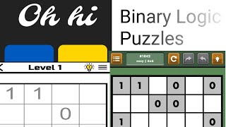 3 Must Try Binary Puzzle Apps | 0h h1  | Logibrain Binary & 3 In A Row by Pijappi| Binary 1001 screenshot 5