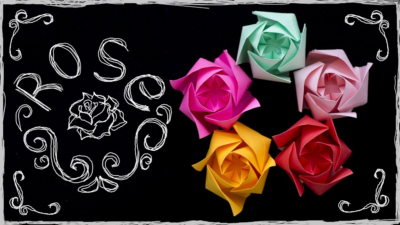 Origami Rose Easy How To Make Paper Rose Origami Flower Simple
