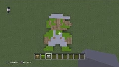 Minecraft - 8 Bit Luigi - How to Build - Lukeworld