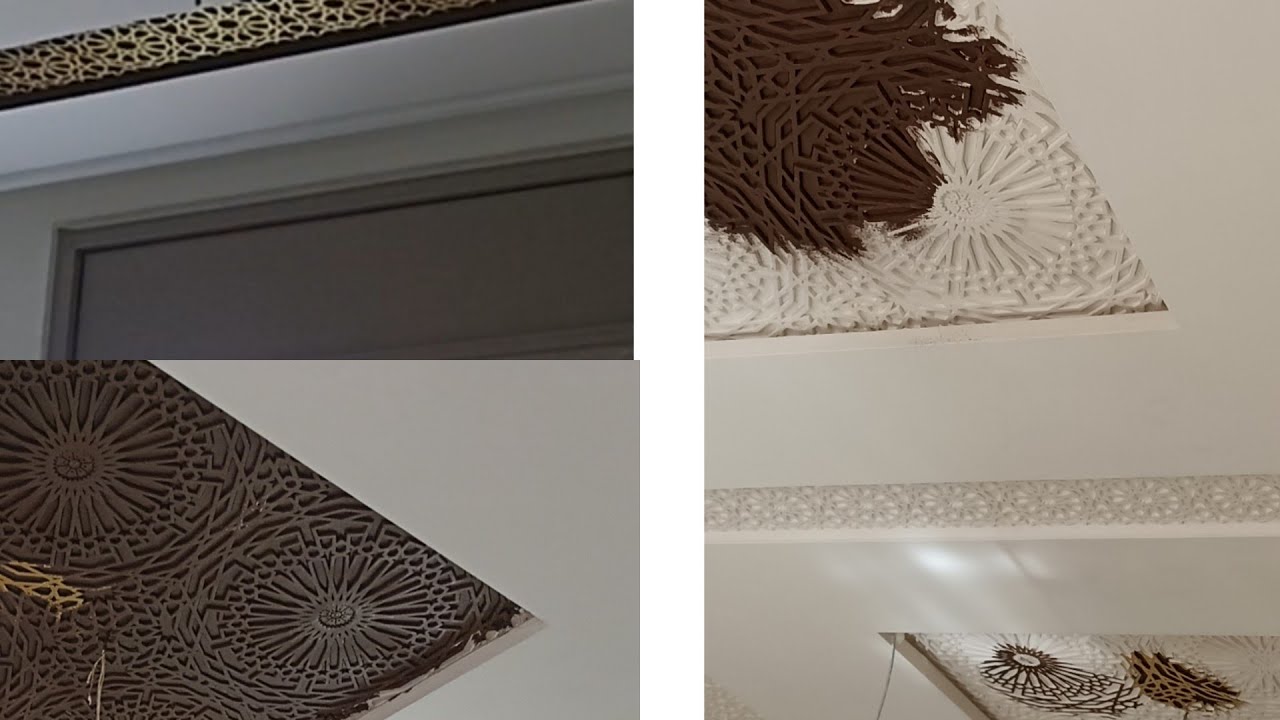 احدث تقنيه الصباغه طريقه الصباغه الجبس لون خشب 🖌️🎨