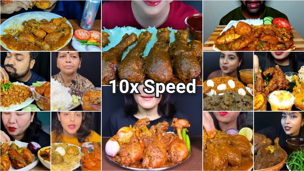 Eating 🔥 Spicy Chicken Masala With Basmati Rice & Chillies | Indian Food Mukbang | Big Bites Eating
