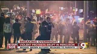 Violent protests erupt in Ferguson