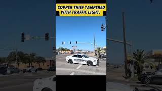 Copper Thief ZAPS Themselves When Tampering With Traffic Lights…
