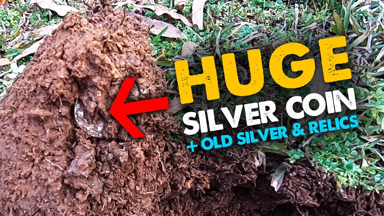 HUGE SILVER COIN Found Buried In The Ground! - YouTube