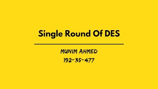 Single Round of DES