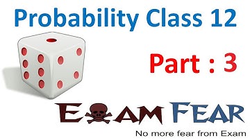 Maths Probability part 3 (Conditional Probability: Definition) CBSE Mathematics XII 12