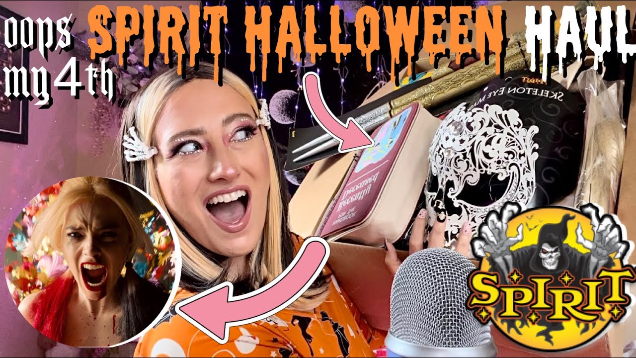 ASMR | My 4th Huge Spirit Halloween Haul 🎃 Harley Quinn, Eleven, Beetlejuice, Wednesday, D&D & more!