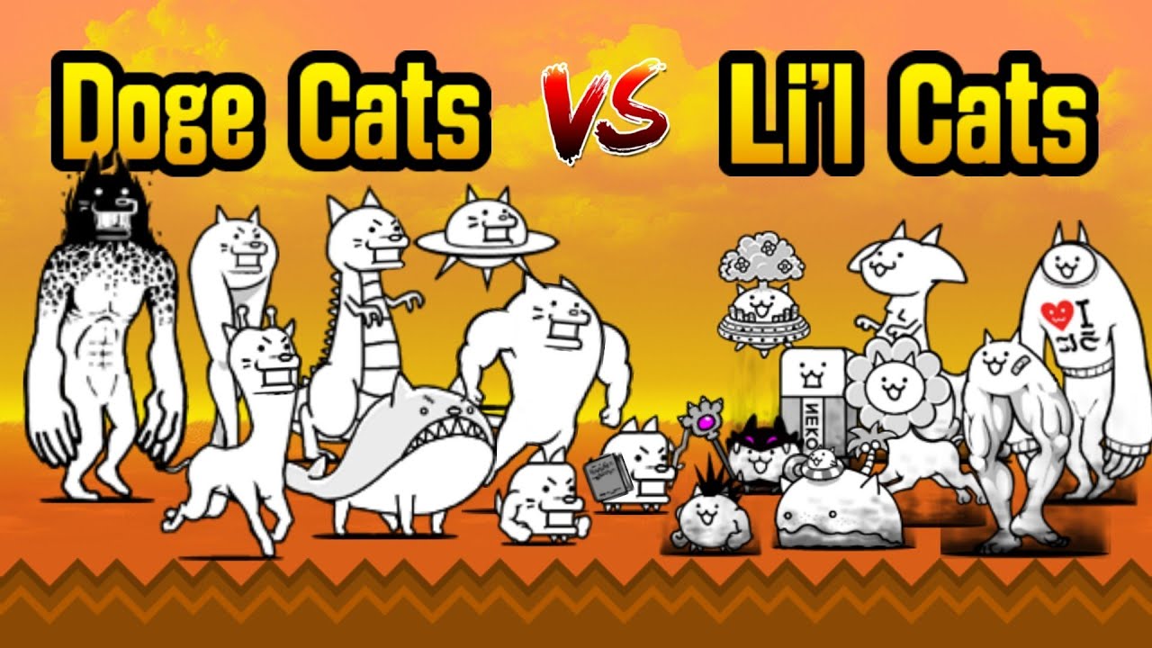 Doge Cats VS Li'l Cats The Battle Cats YouTube