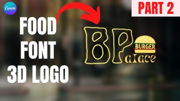 3D Food Font Logo for Restaurant on Canva Mobile & Photopea - Part 2