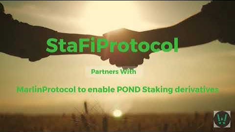 StaFi Protocol patterns with Marlin Protocol.